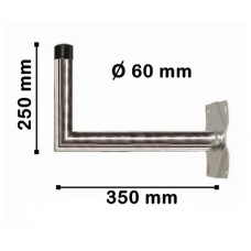 Wandhalterung 35 cm Auslage 60 mm Durchmesser